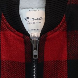 Madewell, Black and Red Buffalo Check Fleece Lined, Women's Medium, Like New